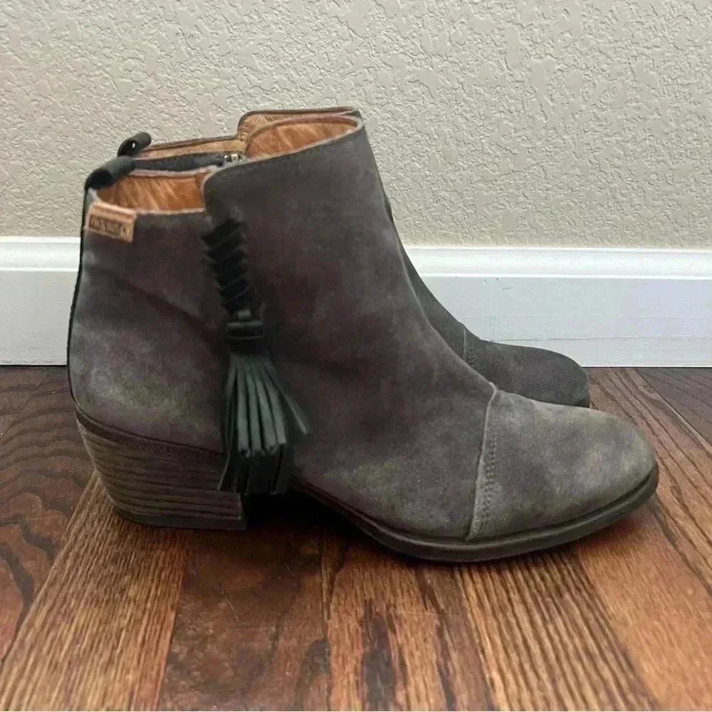 Pikolinos Baqueira Women’s Ankle Boots Booties Gray Size 41, 10-10.5 $190
